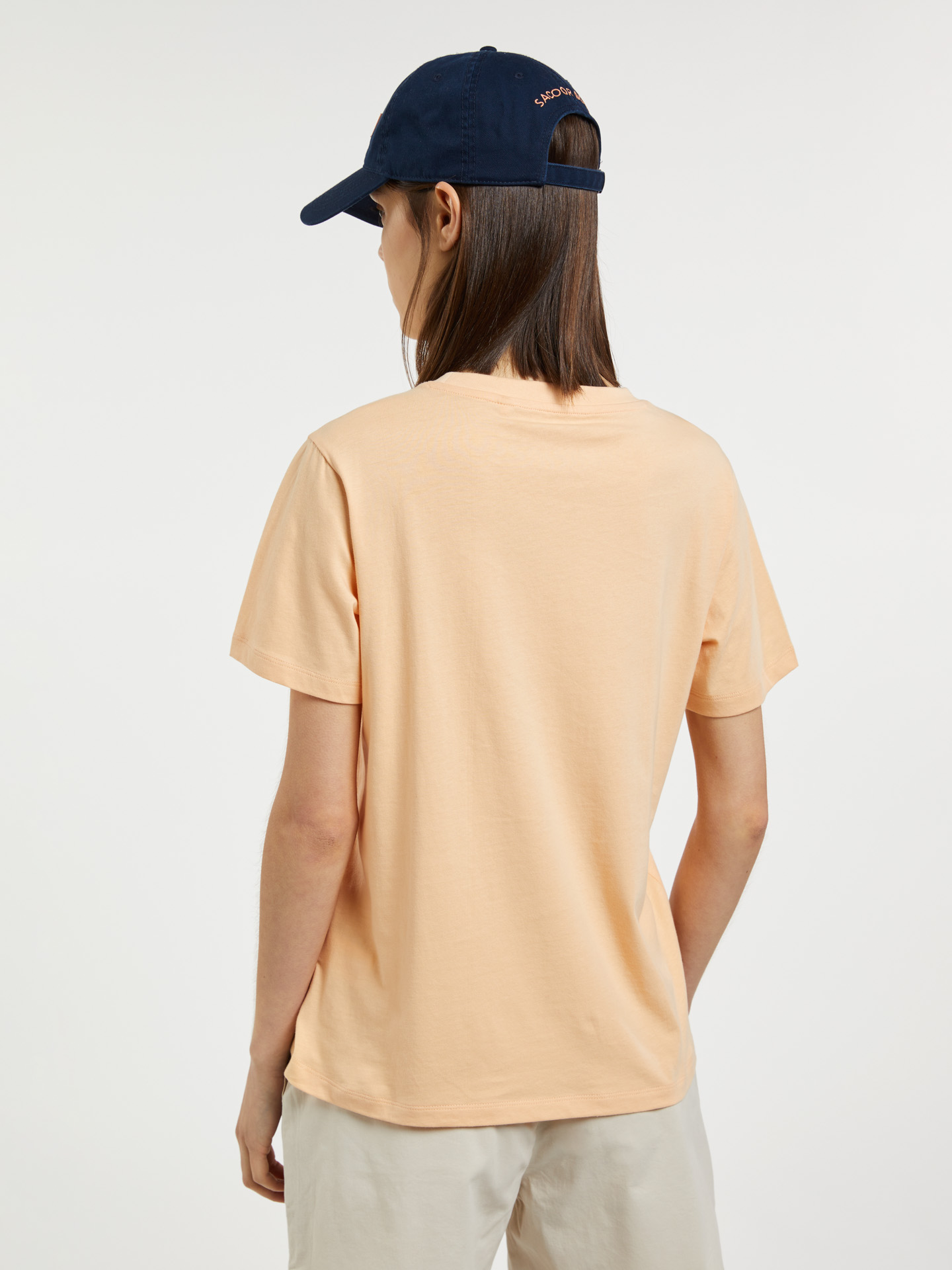 T-Shirt Light Orange Casual Woman