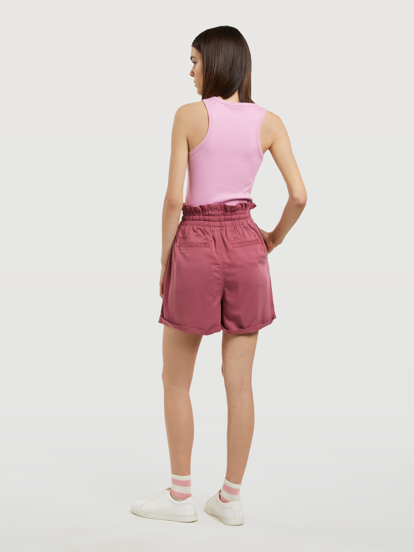 Shorts Dark Pink Casual Woman