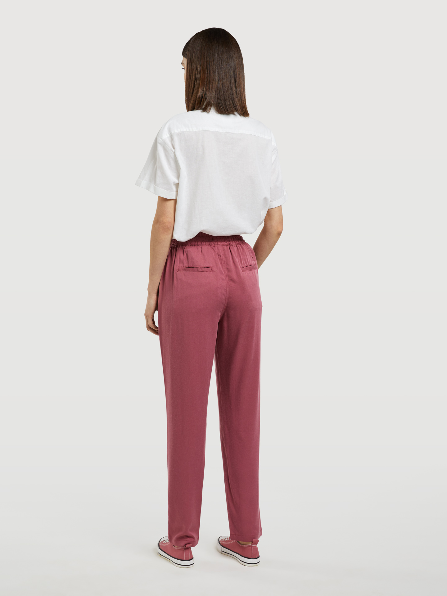 Trousers Dark Pink Casual Woman