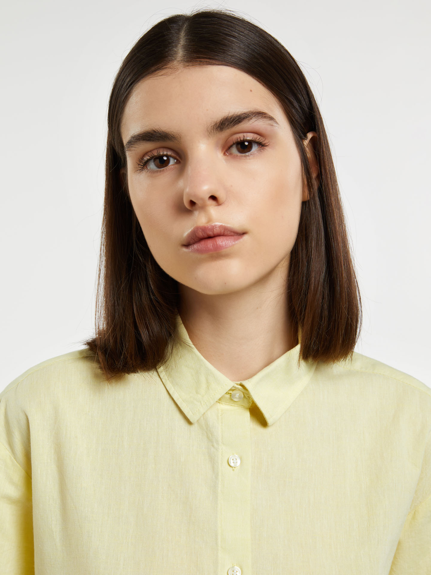 Shirt Sport Light Yellow Casual Woman