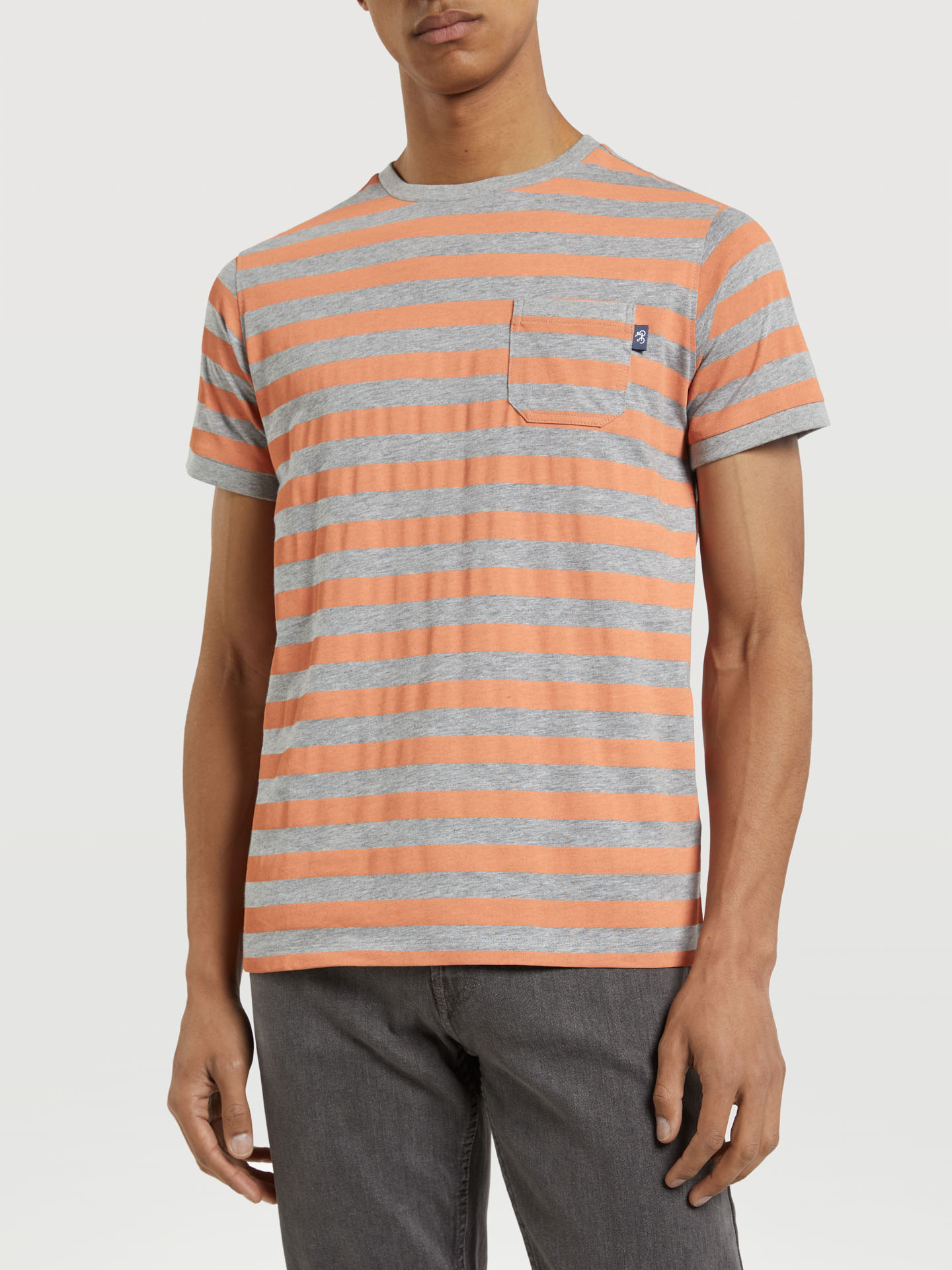 T-Shirt Orange Neon Casual Man