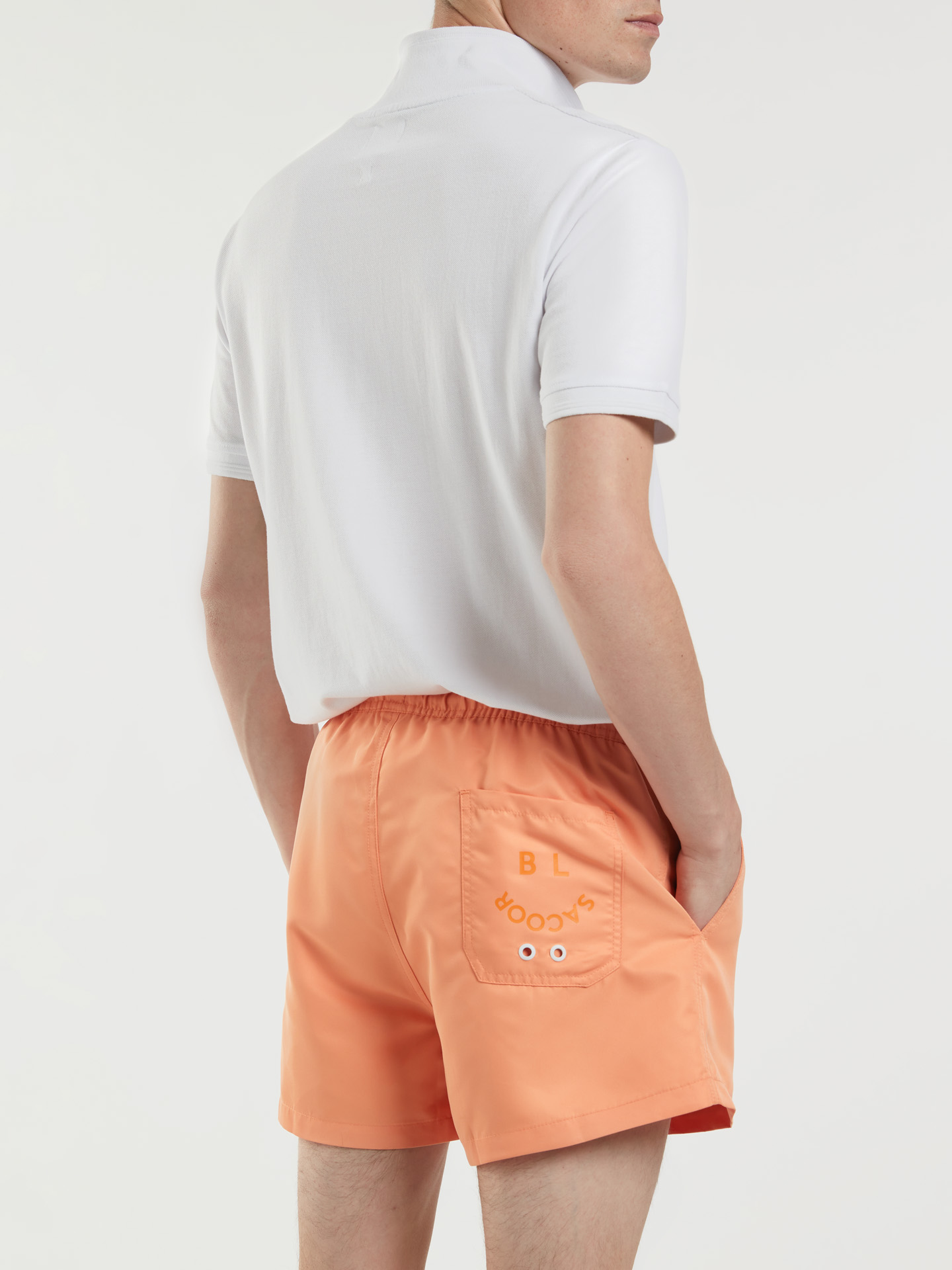 Beachwear Shorts Orange Neon Casual Man