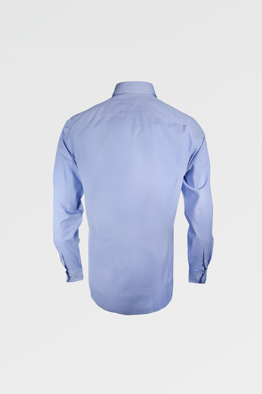 Camisa Desportiva Azul Claro Casual Homem