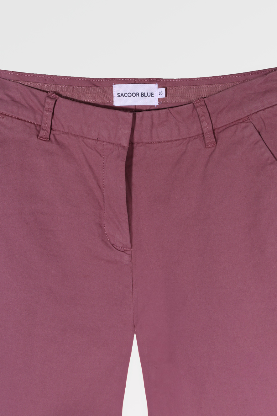 Chino Trousers Pink Casual Woman